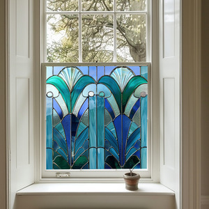 Acerenza Art Deco Stained Glass Window Film by Creative Printing Solutions