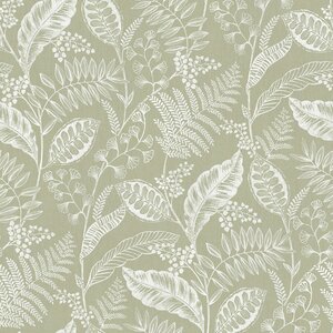 Fresco Artisan Leaf Sage Wallpaper - Green by Fresco