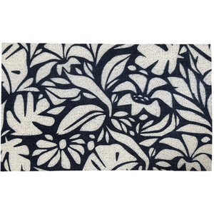 PVC Backed Geo Noodle Mat - Black and White
