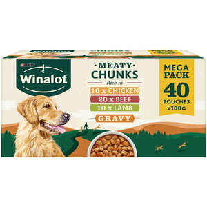 Pack of 40 Winalot Perfect Portions Dog Food Pouches by Winalot