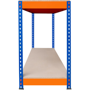 Garage Workbench 1 2 or 3 Shelf Workstation 300kg - Orange / 45cm / 150cm / 90cm by Monster Shop