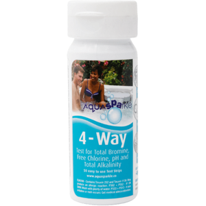 AQUASPARKLE 4 Way Test Strips for Pools, Hot Tubs and Spas - White by AQUASPARKLE