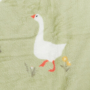 Spring Farm Animals Fleece Throw - Green by My Home