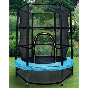 4.5ft Trampoline with Net - Black