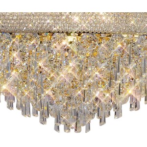 Alexandra Ceiling Pendant Chandelier 3 Tier 29 Light French Gold, Crystal - Gold