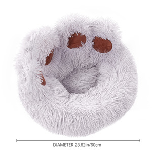 Cozy Bear Paw-Shaped Plush Dog Bed Cat Bed by Livingandhome