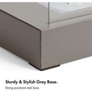 Tabletop Fireplace Bioethanol Fire Pit Rectangle Shape - Grey by VonHaus