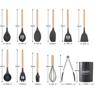 11-piece Silicone Kitchen Utensil Set by Livingandhome