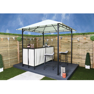Bar Gazebo & Two Chairs - Cream