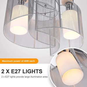 HOMCOM Metal Celling Chandelier Light - Silver by HOMCOM