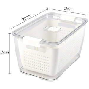 Stackable Plastic Food Box with Draining Basket by Livingandhome