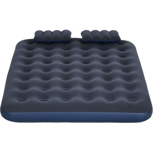 Outsunny Inflatable Double Air Bed with 2 Pillows and Pump - Blue by Outsunny