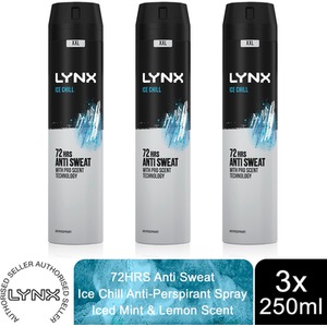 Lynx XXL 72-Hour Sweat Protection Anti-Perspirant Deodorant, 3 or 6 Pack, 250ml - Blue / 6cm by Lynx