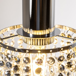 CGC LIZA Three Tier Chandelier Crystal and Chrome Ceiling Light Shade - Chrome by CGC Lighting