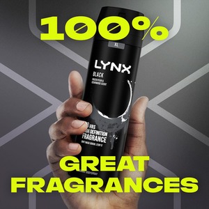 Lynx XL 48-Hour Odour Protection Body Spray Deodorant, 3 or 6 Pack, 200ml - Black / 6 by Lynx