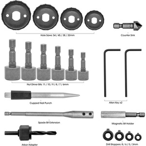 246 Piece HSS Titanium Twist Combination Drill Bit Set - Black by Terratek
