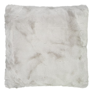 Rabbit Faux Fur Cushion - Silver / 55cm by Divante