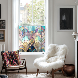 Gaiola Art Deco Stained Glass Privacy Window Film by Creative Printing