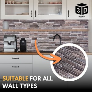 3D Wall Panels (96x48 cm) PVC Cladding Panel Rock Stone Effect by NOVECRAFTO