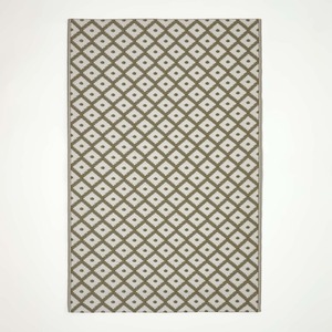 Homescapes Outdoor Rug Luxury Waterproof Reversible, Green May Geometric by Homescapes