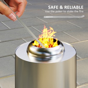 Outsunny Stainless Steel Smokeless Fire Pit 842-388 by Outsunny
