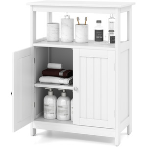 Bathroom Floor Cabinet Modern Storage Organizer by Costway