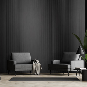 Fuse Acoustic Wooden Wall Panel in Charcoal Oak, 2.4m x 0.6m - Charcoal oak finish by Fuse