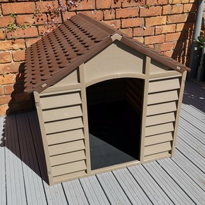 Large Plastic Dog Kennel in Brown - Brown by Samuel Alexander
