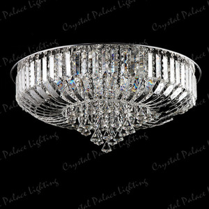 3 LED Colours Crystal Flush Ceiling Light Chandelier