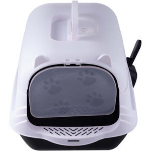 Enclosed Cat Litter Box with Disinfection Light by Livingandhome