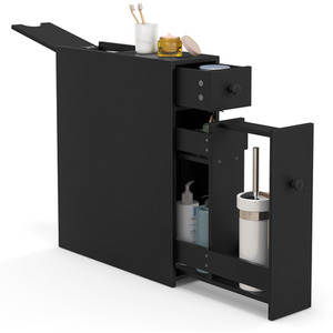 Bathroom Cabinet Slim Floor Cabinet by Costway
