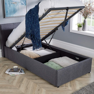 Home Source Endura End Lift Ottoman Grey Bedframe - Grey / Single by Home Source