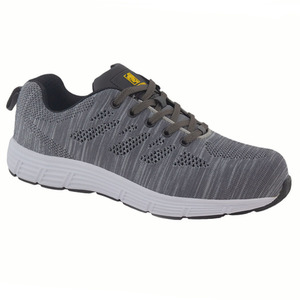 Maxsteel Lightweight Steel Toecap Safety Trainers - GREY WHITE by Maxsteel
