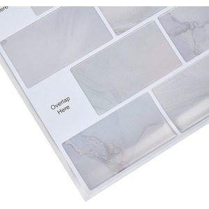 10Pcs Marble Effect Tile Stickers by Livingandhome