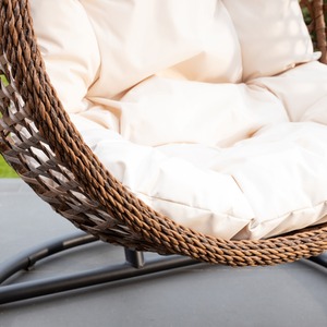 Henley Single Swing Egg Pod Chair - Cream - Cream by Artemis Home