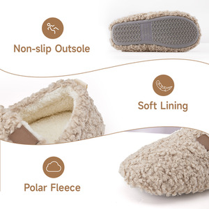 Thickened Curly Fur Warm Slippers by komore