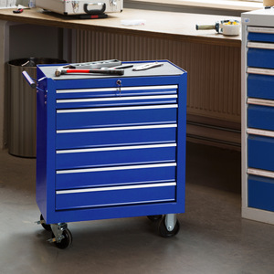 Tool Chest with 7 Drawers - Blue by tectake