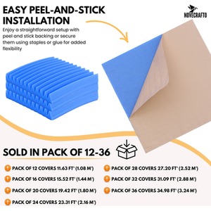 Self-Adhesive Acoustic Wall Panels - Peel and Stick Soundproofing Panels by NOVECRAFTO