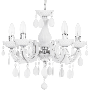 Marie Therese 5 Light Chandelier - White by Litecraft