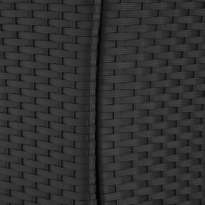 Rattan Garden Furniture Set 81 With Protective Cover - Black/Grey by tectake