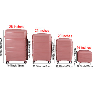 Lifeideas Set of 4 Lockable Travel Suitcase by lifeideas