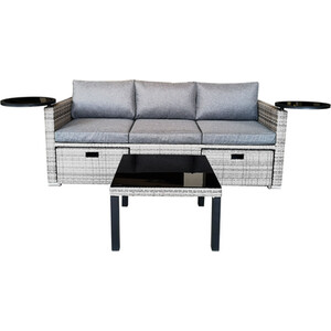 New Hampshire Transformer Patio Set - Grey by Malay
