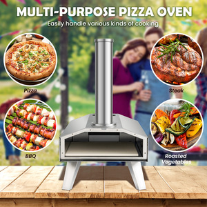 Portable Outdoor Pizza Maker Oven - Silver by Costway