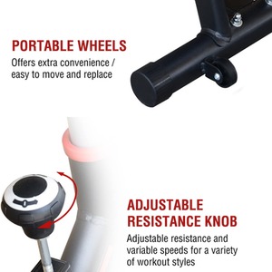 HOMCOM Exercise Bike Fitness Trainer with LCD Display - Black by HOMCOM