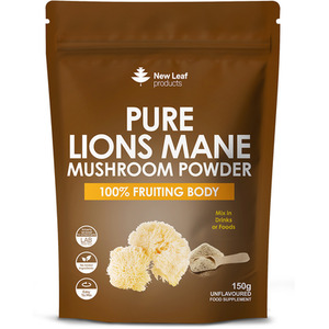 Lions Mane Mushroom Powder From Fruiting Body - lions mane by New Leaf Products