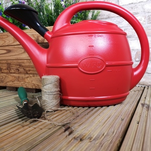 10L Ward Garden Watering Can with Rose - Red - Red by Samuel Alexander