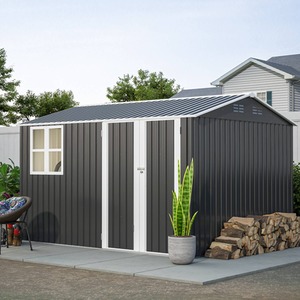 BIRCHTREE Garden Shed with Window - Anthracite / 10x8ft by BIRCHTREE