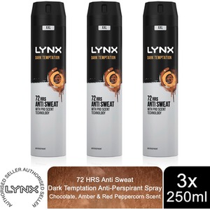 Lynx XXL 72-Hour Sweat Protection Anti-Perspirant Deodorant, 3 or 6 Pack, 250ml - Brown / 6cm by Lynx