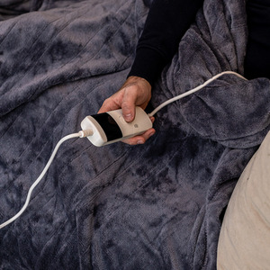 Electric Fleece Throw Blanket - Grey - Grey by Marco Paul