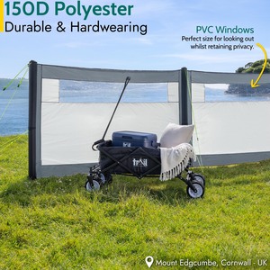 Inflatable Camping Windbreak - Grey / Double Extension ONLY by Trail